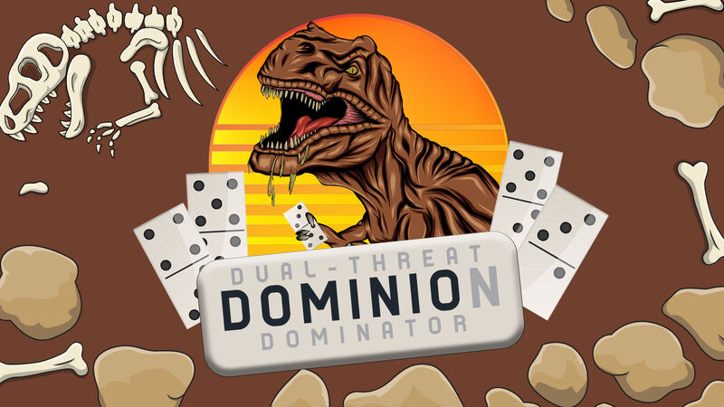 Dual Threat Domino Dominators with Dinosaurs